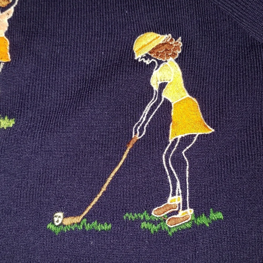 Vintage Golfcore Grandpa Core Golf Sweater Andreno Argenti Novelty XL